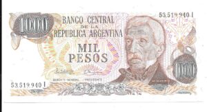 ARGENTINA 1000 PESOS LEY SIN CIRCULAR