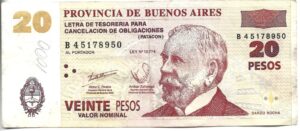 ARGENTINA BONO 20 PATACONES