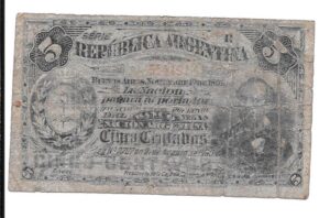 ARGENTINA 5 CENTAVOS FRACCIONARIOS 1891