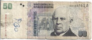 ARGENTINA 50 PESOS CONVERTIBLES CON LEYENDA