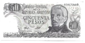 ARGENTINA 50 PESOS LEY SIN CIRCULAR