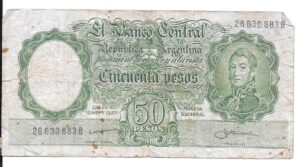 ARGENTINA 50 PESOS MONEDA NACIONAL SERIE B