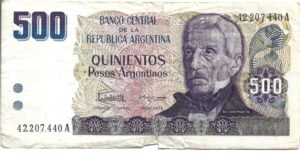 ARGENTINA 500 PESOS ARGENTINOS