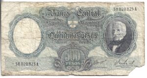 ARGENTINA 500 PESOS MONEDA NACIONAL