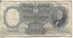 ARGENTINA 500 PESOS MONEDA NACIONAL