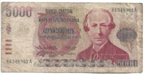 ARGENTINA 5000 PESOS ARGENTINOS