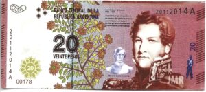 ARGENTINA BILLETE FANTASÍA ROSAS 20 PESOS