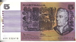 AUSTRALIA 5 DÓLARES 1985
