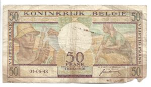 BÉLGICA 50 FRANCOS 1948