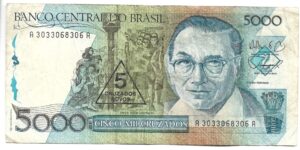 BRASIL 5000 CRUZADOS 1986 RESELLADO