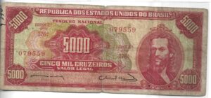 BRASIL 5000 CRUZEIROS 1964