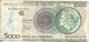 BRASIL 5000 CRUZEIROS 1990 EMERGENCIA