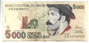 BRASIL 5000 CRUZEIROS REAIS 1993