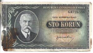 CHECOSLOVAQUIA 100 CORONAS 1945