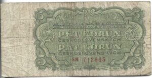 CHECOSLOVAQUIA 5 CORONAS 1961