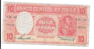 CHILE 10 PESOS 1958