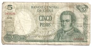 CHILE 5 PESOS 1975