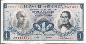 COLOMBIA 1 PESO 1964