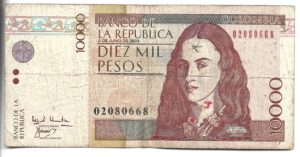 COLOMBIA 10.000 PESOS 2003