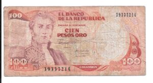 COLOMBIA 100 PESOS 1990