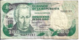 COLOMBIA 200 PESOS 1988