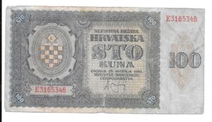 CROACIA 100 KUNA 1941