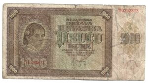 CROACIA 1000 KUNA 1941