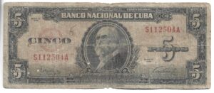 CUBA 5 PESOS 1949