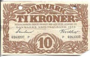 DINAMARCA 10 CORONAS 1939