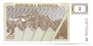 ESLOVENIA 2 TOLAR 1992 SIN CIRCULAR