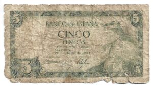 ESPAÑA 5 PESETAS 1954