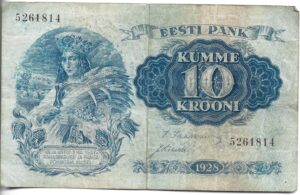 ESTONIA 10 KROONI 1928