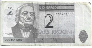 ESTONIA 2 KROONI 1992