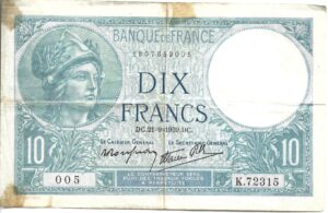 FRANCIA 10 FRANCOS 1939