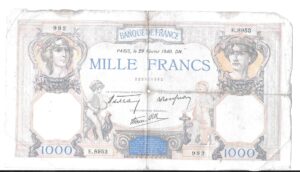 FRANCIA 1000 FRANCOS 1940