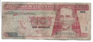 GUATEMALA 10 QUETZALES 1995