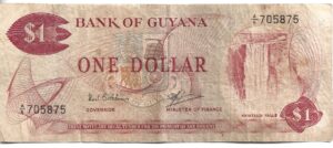 GUYANA 1 DÓLAR 1990 SIN CIRCULAR