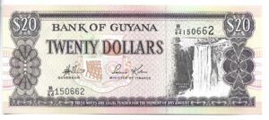 GUYANA 20 DÓLARES 2009 SIN CIRCULAR