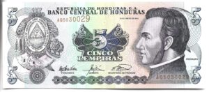 HONDURAS 5 LÉMPIRAS 2003 SIN CIRCULAR