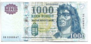 HUNGRÍA 1000 FLORINT 2015