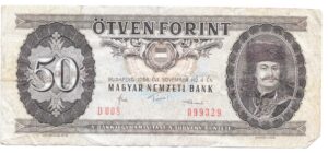HUNGRÍA 50 FLORINT 1986