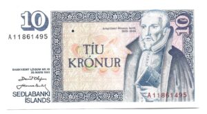 ISLANDIA 10 KRONUR 1961 SIN CIRCULAR