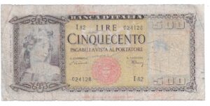 ITALIA 500 LIRAS 1947
