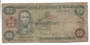 JAMAICA 2 DÓLARES 1987