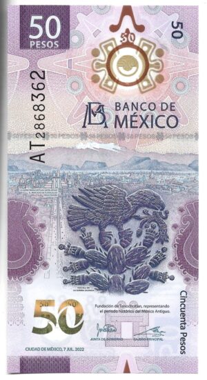 MÉXICO 50 PESOS 2022 SIN CIRCULAR