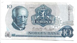 NORUEGA 10 CORONAS 1982