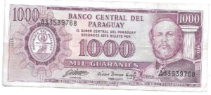 PARAGUAY 1000 GUARANÍES 1982