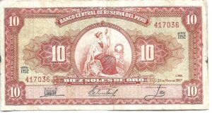 PERÚ 10 SOLES 1967