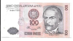 PERÚ 100 INTIS 1987