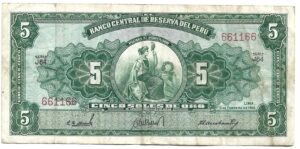 PERÚ 5 SOLES 1962